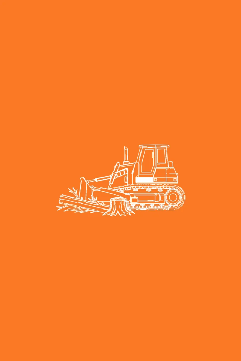 Land clearing project removing trees and brush for property development in Central Illinois